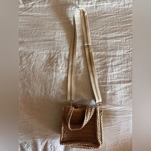 Blogger style pick! H&M Neutral Woven Crossbody Purse